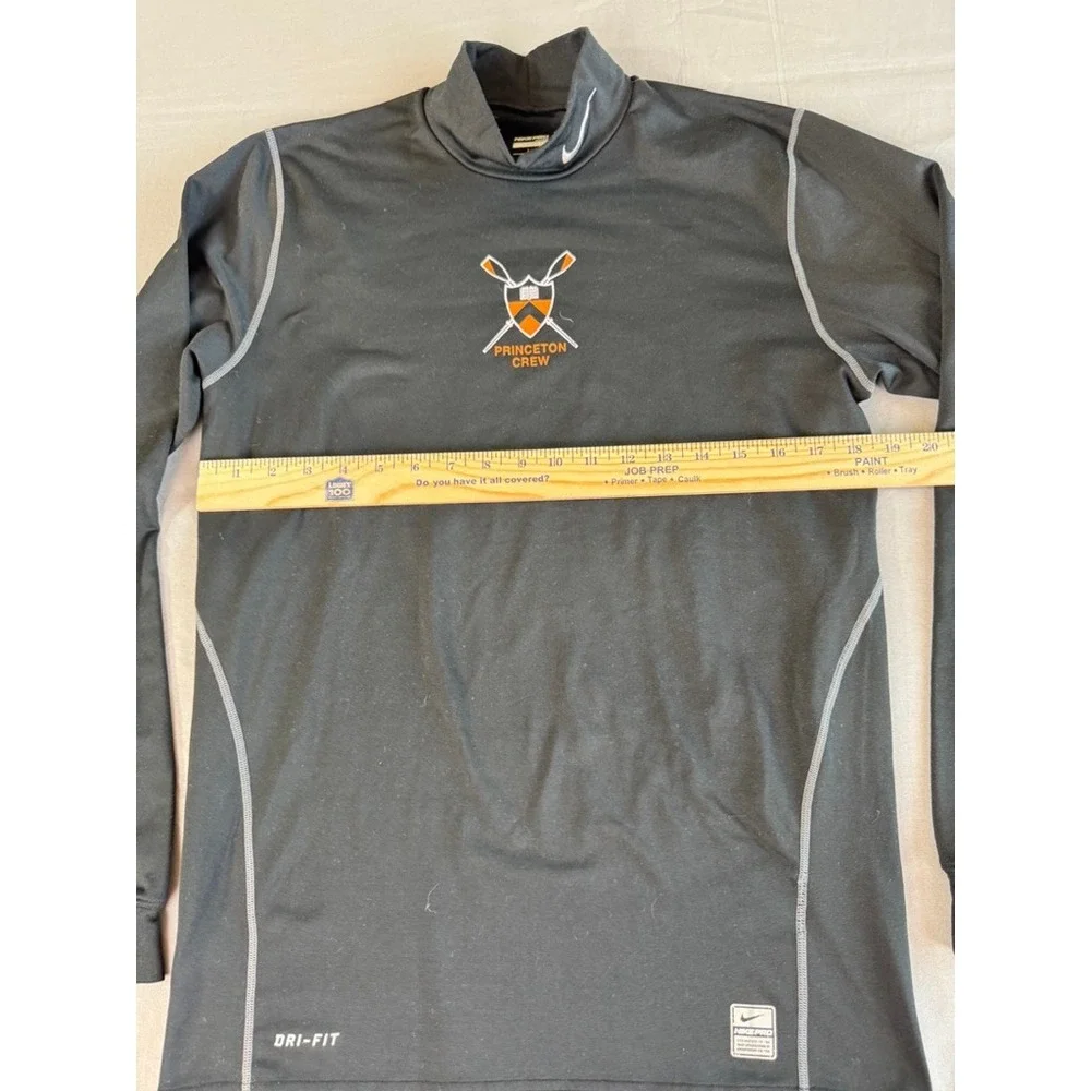 Nike Pro Dri-FIT Princeton Crew Shirt Large Gray‎ Fitted  Long Sleeve Athletic